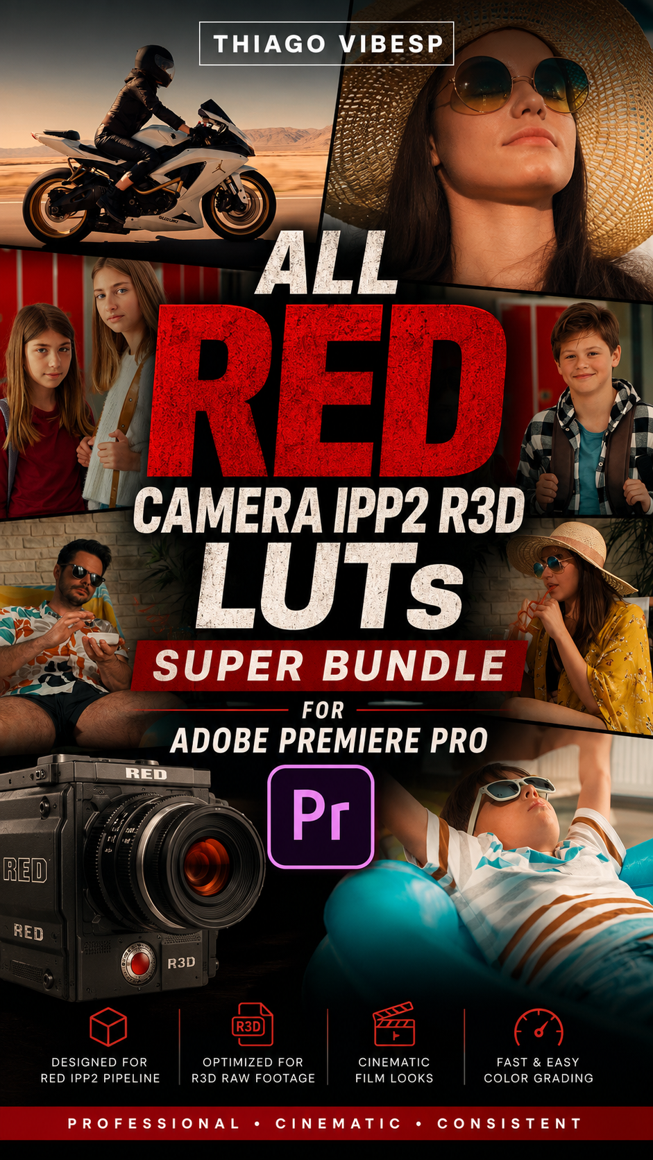 RED Camera IPP2 R3D LUTs Super Bundle for Adobe Premiere Pro preview